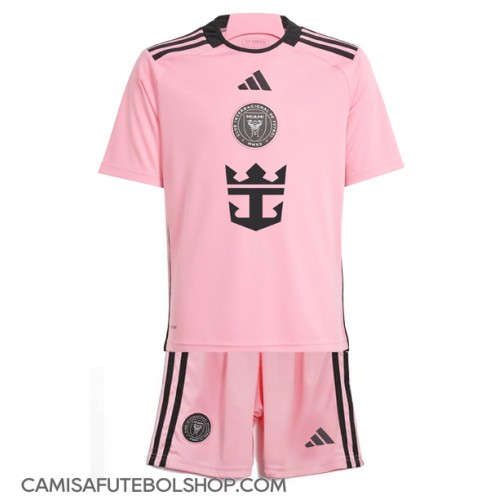 Camisa de time de futebol Inter Miami Replicas 1º Equipamento Infantil 2024-25 Manga Curta (+ Calças curtas)